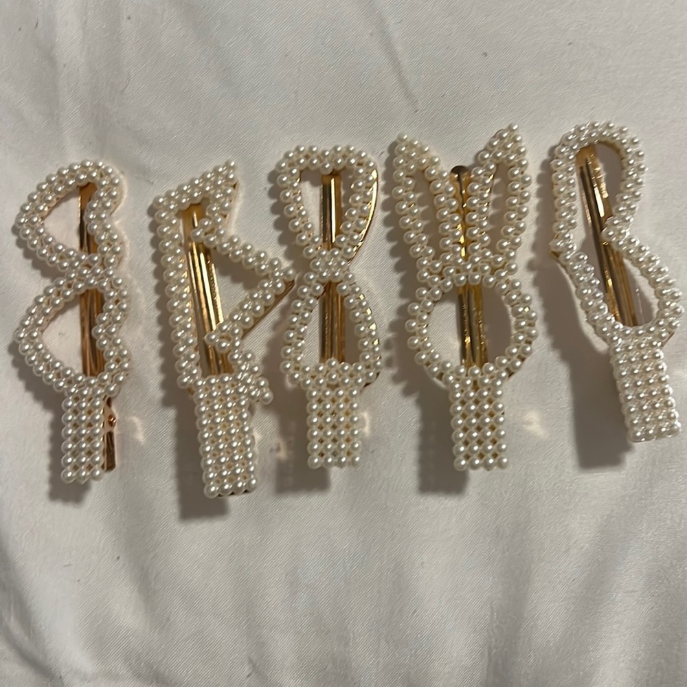 Pearl Hair Clips Gold for Women Girls Christmas Hair Barrettes Decor Accessories